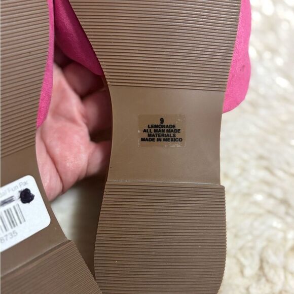 Corkys Pink and Brown Sandals Minimalist Style - Picture 3 of 5